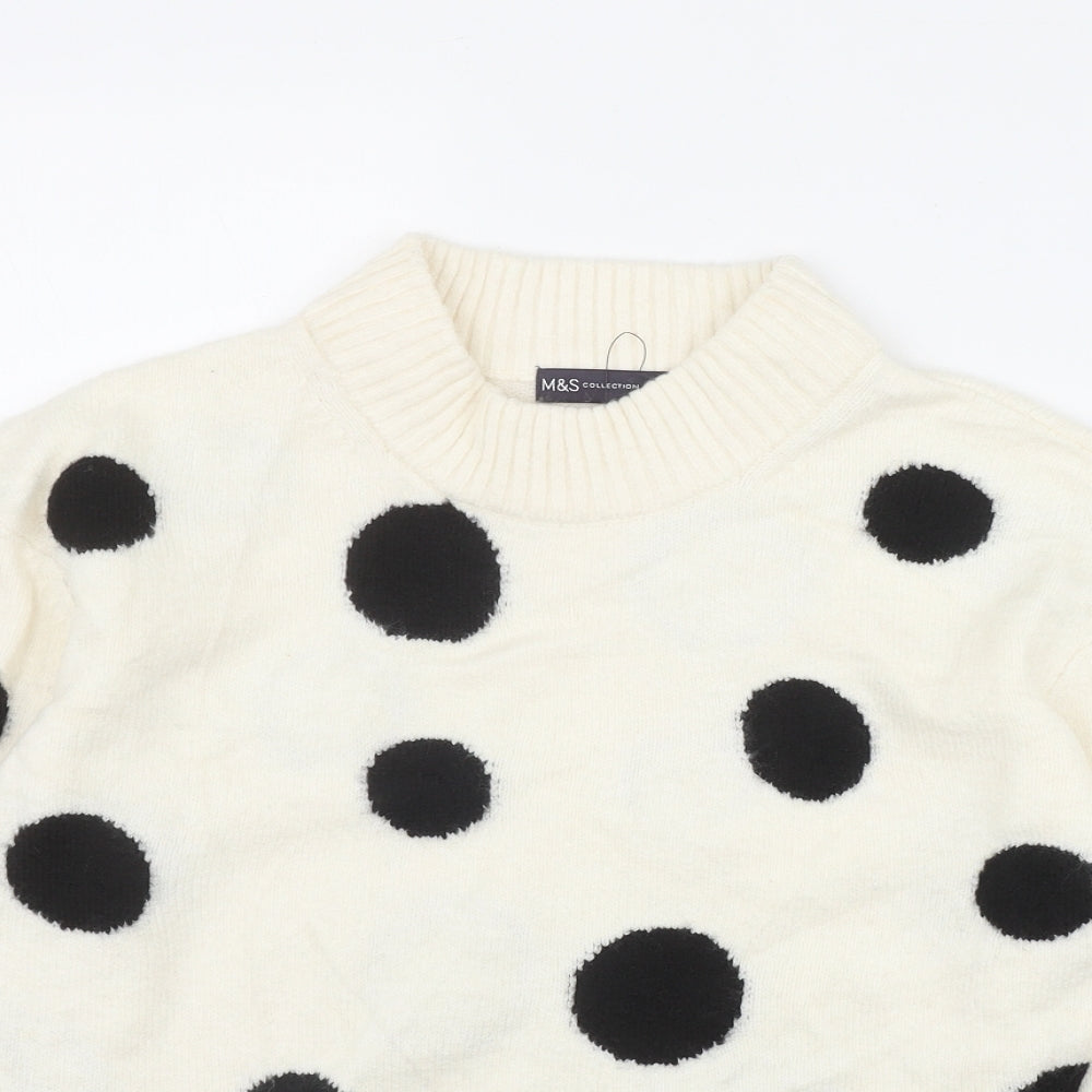 Womens UK Size S Marks and Spencer Ivory Pullover Jumper