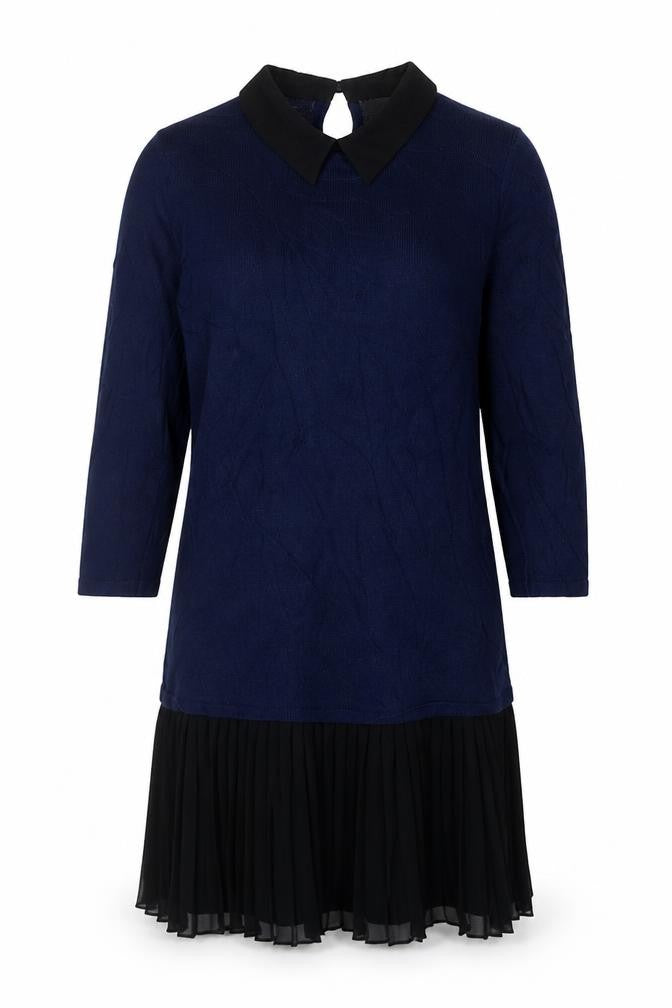 ASOS Womens Blue  Cotton Jumper Dress  Size 6  Collared Button