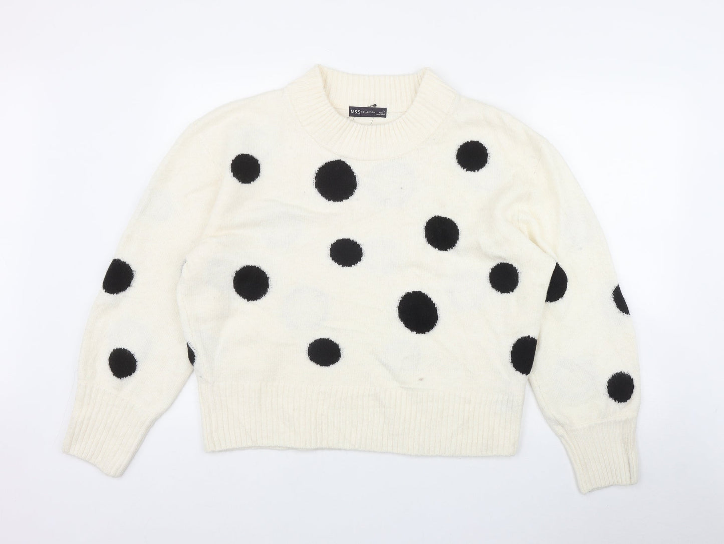 Womens UK Size L Marks and Spencer Ivory Pullover Jumper