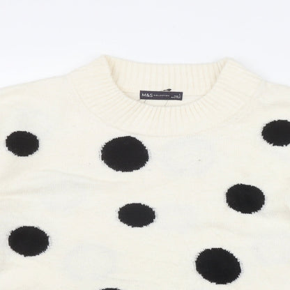 Womens UK Size L Marks and Spencer Ivory Pullover Jumper