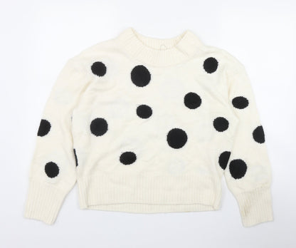 Womens UK Size M Marks and Spencer Ivory Pullover Jumper