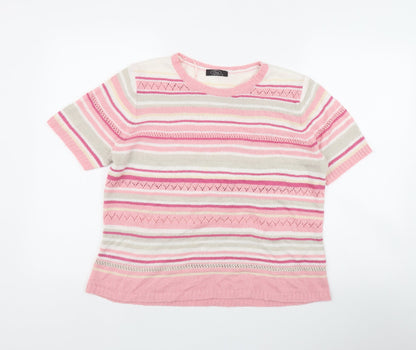 Womens UK Size M BM Pink Pullover Jumper