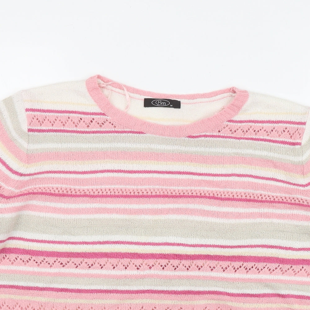Womens UK Size M BM Pink Pullover Jumper
