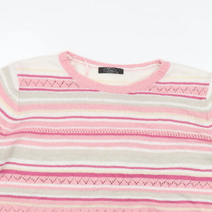 Womens UK Size M BM Pink Pullover Jumper