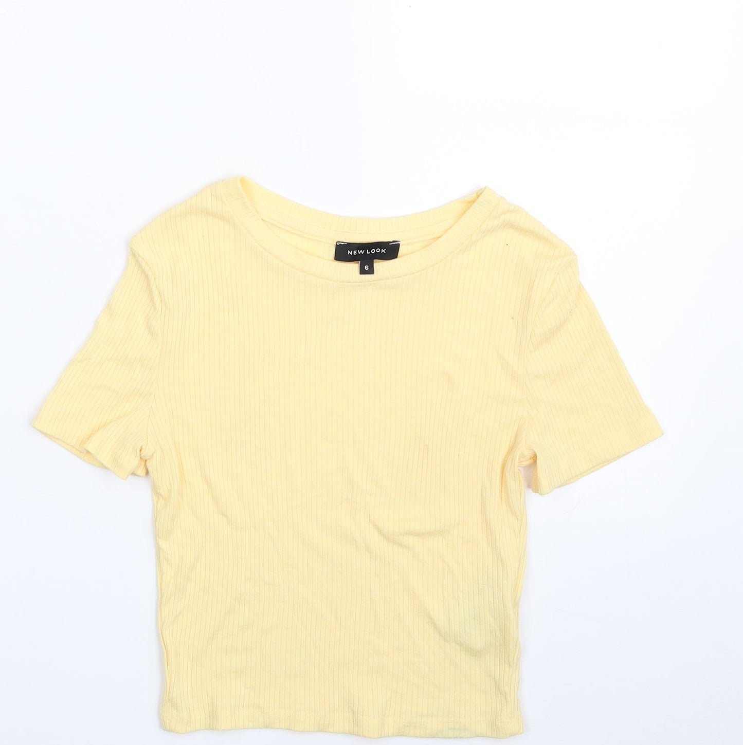 New Look Womens Yellow  Polyester Pullover Sweatshirt Size 6  Pullover