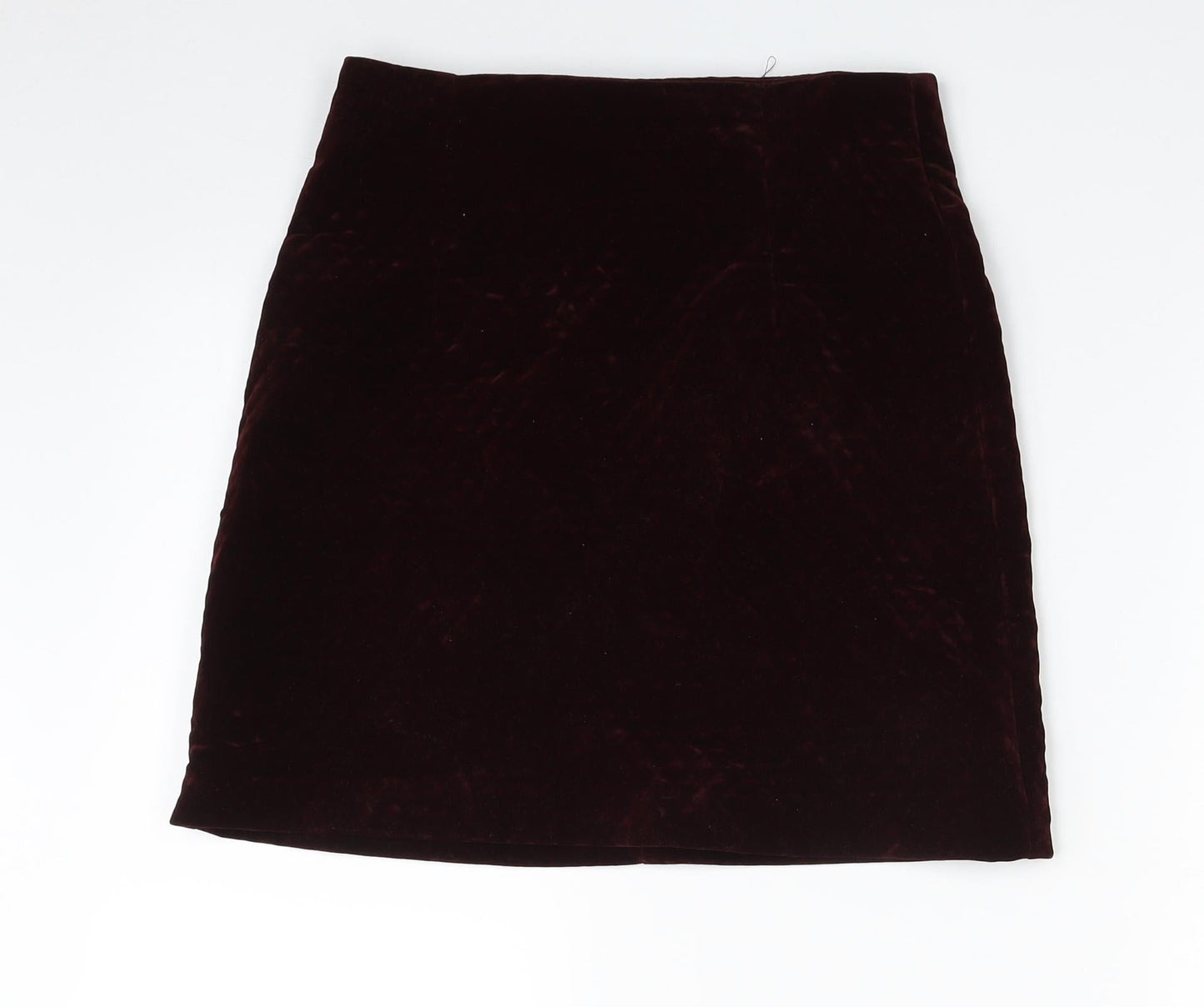 New Look Womens Purple Argyle/Diamond Polyester A-Line Skirt Size 6   Zip