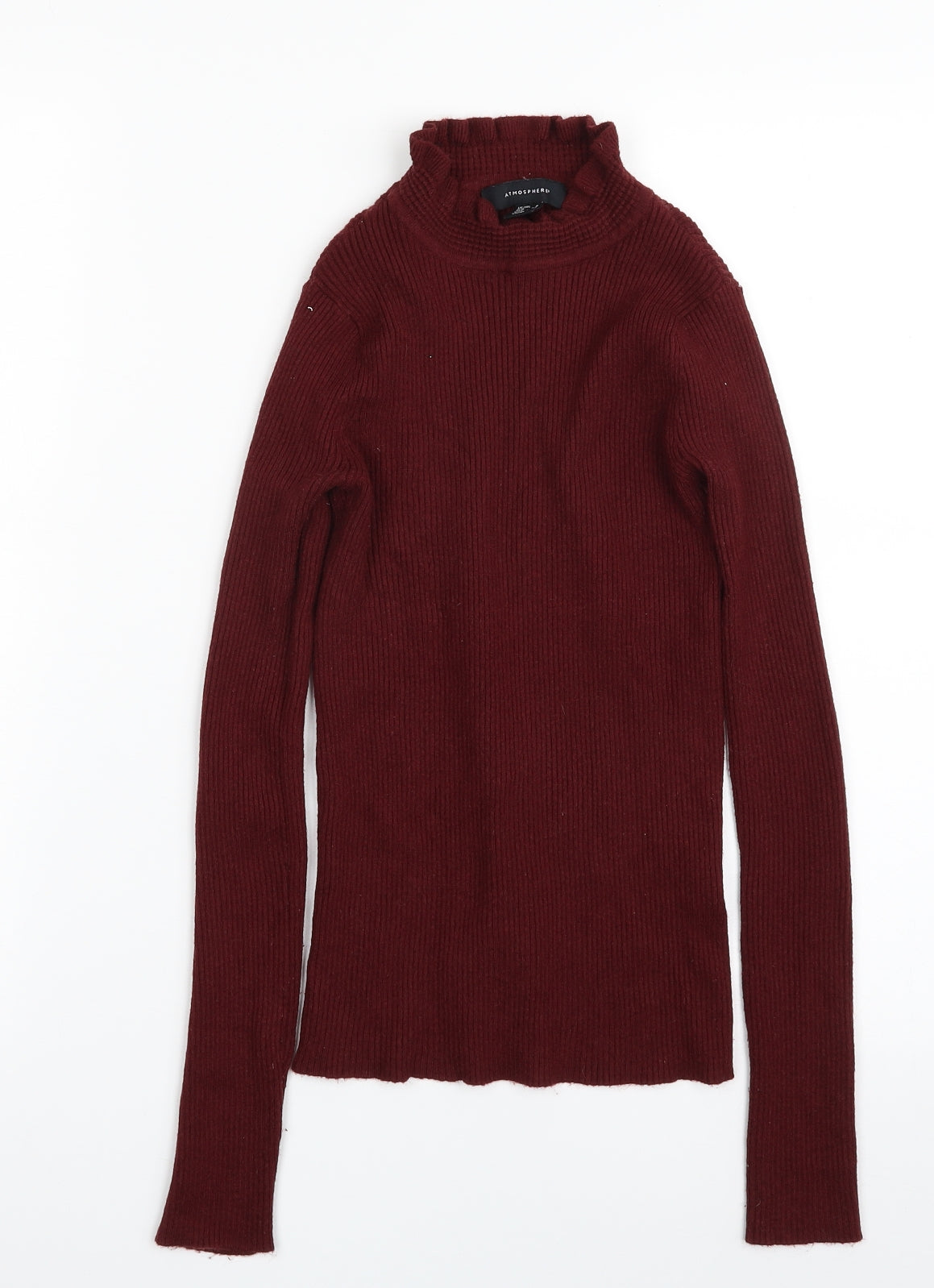 Atmosphere Womens Purple High Neck  Viscose Pullover Jumper Size 8