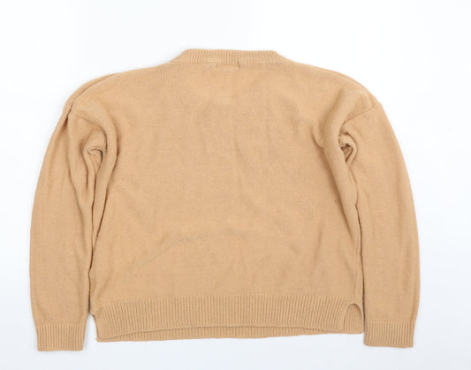Womens UK Size 12 Brave Soul Brown Pullover Jumper