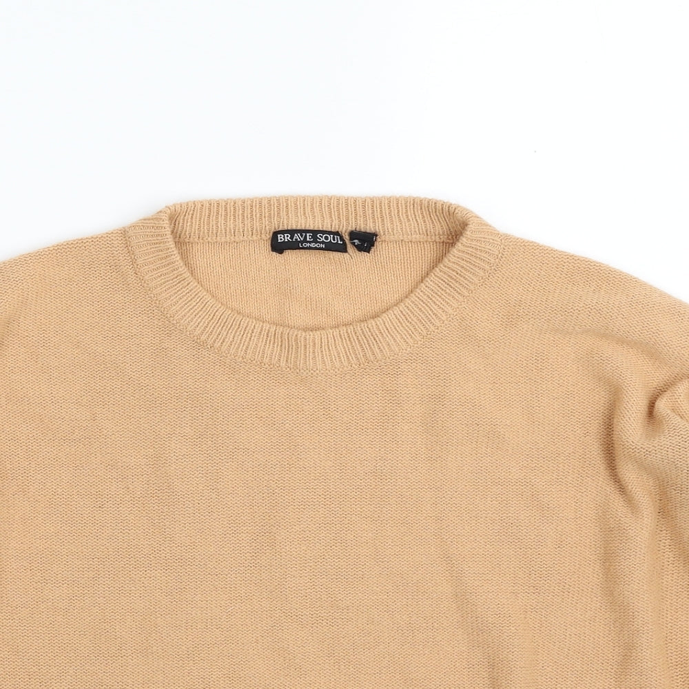 Womens UK Size 12 Brave Soul Brown Pullover Jumper