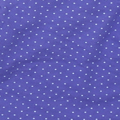 Marks and Spencer Girls Purple Polka Dot 100% Cotton Basic T-Shirt Size 6-9 Months Round Neck Pullover