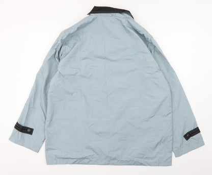 Anne De Lancay Womens Blue   Windbreaker Coat Size M  Zip