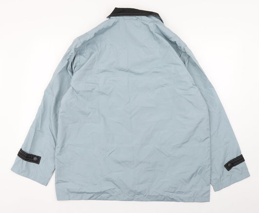 Anne De Lancay Womens Blue   Windbreaker Coat Size M  Zip