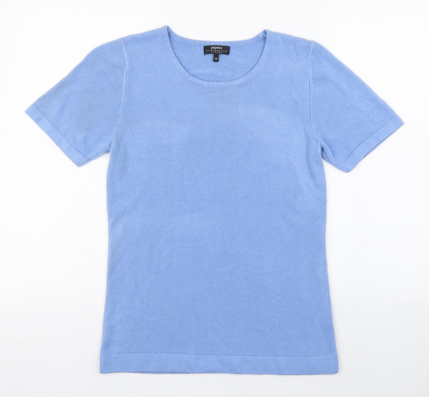 Womens UK Size 10 Papaya Blue Pullover Jumper