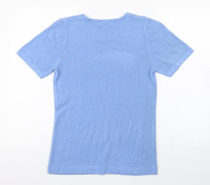 Womens UK Size 10 Papaya Blue Pullover Jumper