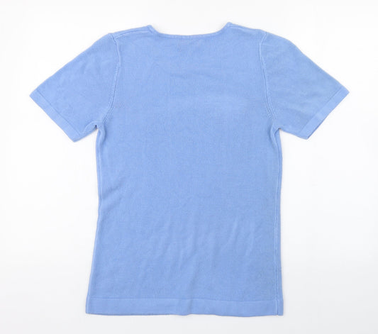 Womens UK Size 10 Papaya Blue Pullover Jumper