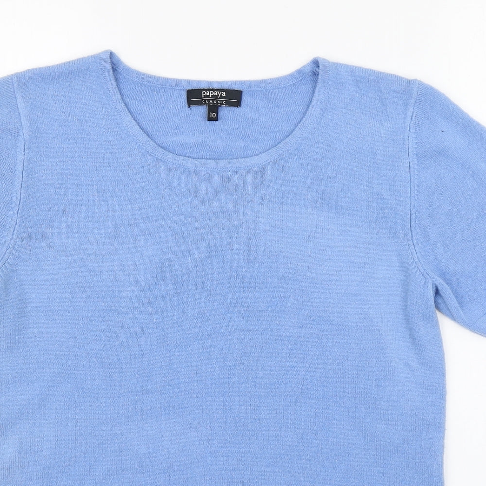 Womens UK Size 10 Papaya Blue Pullover Jumper