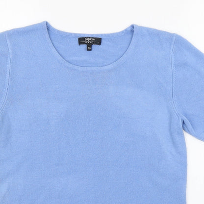 Womens UK Size 10 Papaya Blue Pullover Jumper