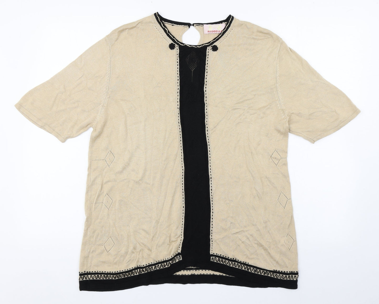 Womens UK Size 16 Riddella Beige Basic Blouse