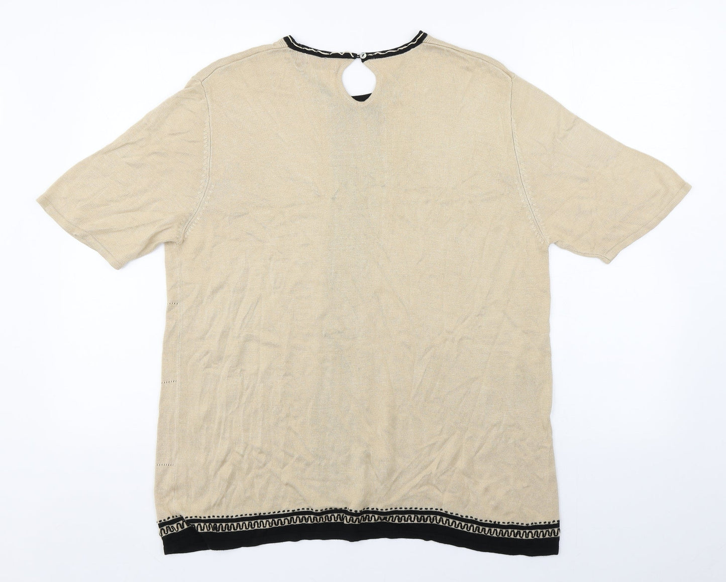 Womens UK Size 16 Riddella Beige Basic Blouse