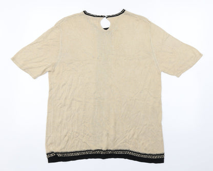 Womens UK Size 16 Riddella Beige Basic Blouse