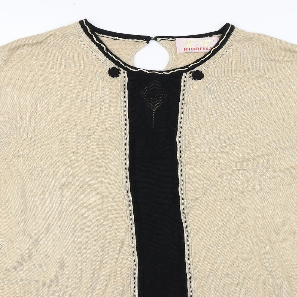 Womens UK Size 16 Riddella Beige Basic Blouse