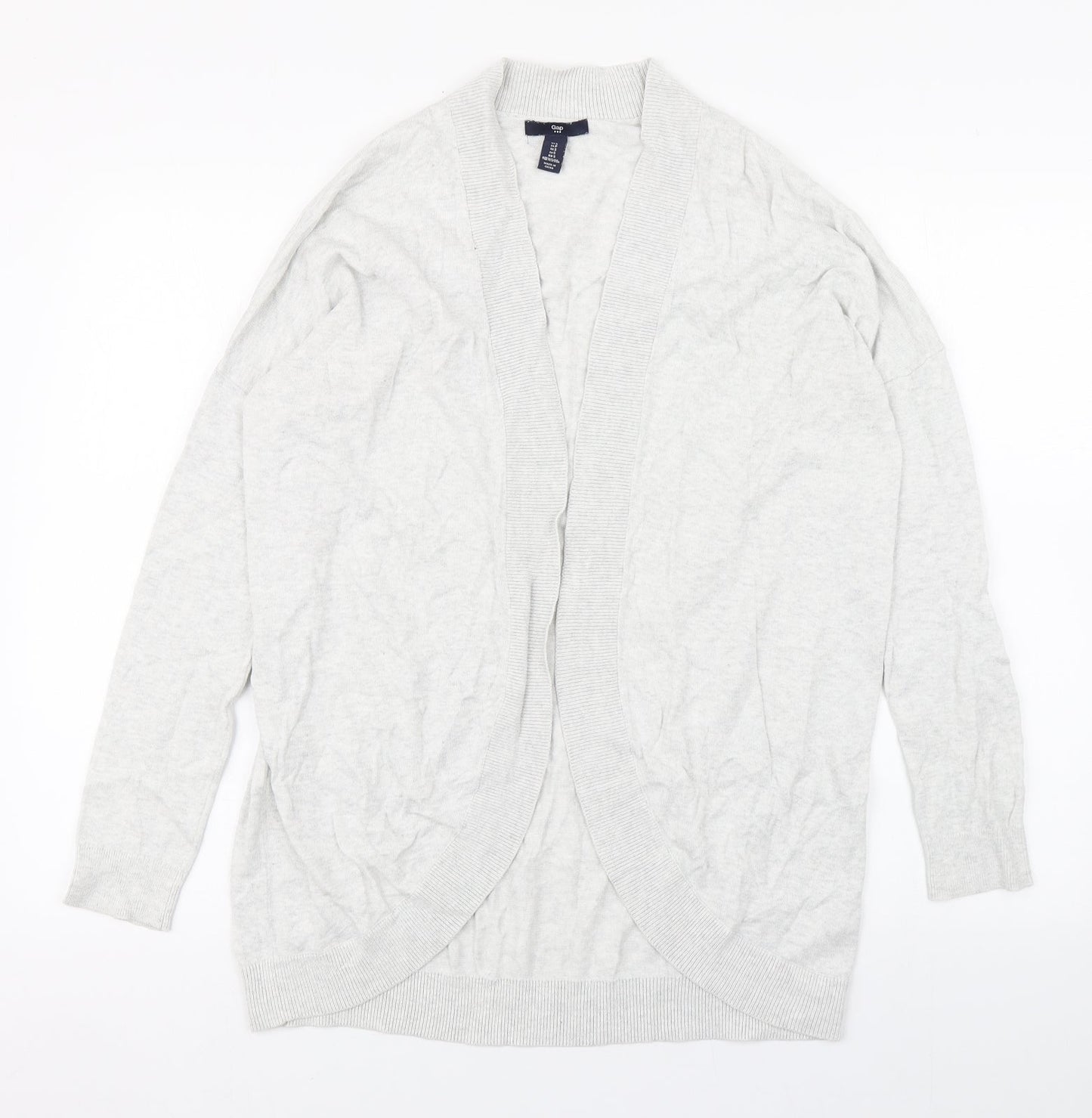 Gap Womens Grey V-Neck  Cotton Cardigan Jumper Size S