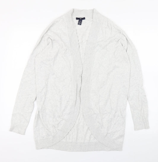 Gap Womens Grey V-Neck  Cotton Cardigan Jumper Size S