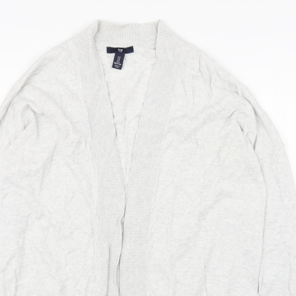 Gap Womens Grey V-Neck  Cotton Cardigan Jumper Size S