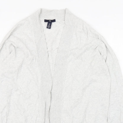 Gap Womens Grey V-Neck  Cotton Cardigan Jumper Size S