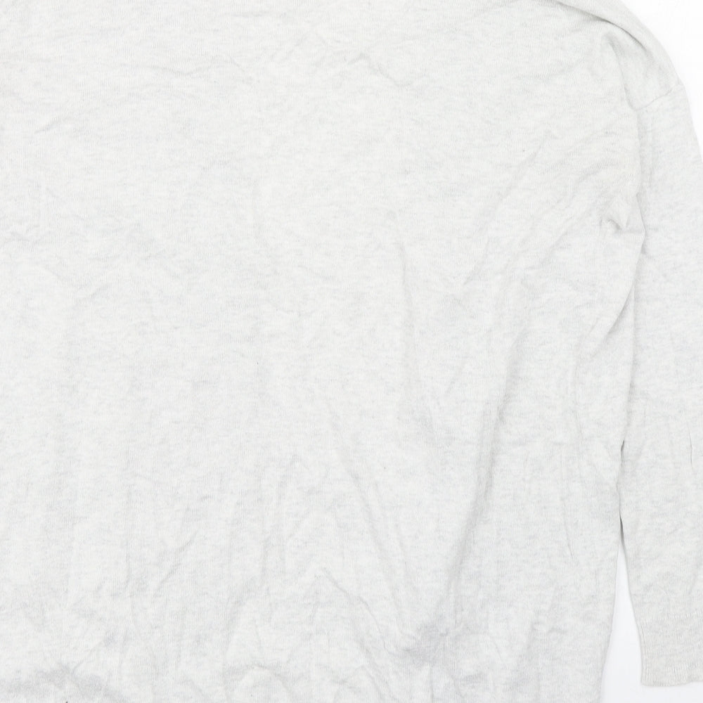 Gap Womens Grey V-Neck  Cotton Cardigan Jumper Size S