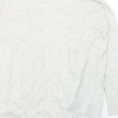 Gap Womens Grey V-Neck  Cotton Cardigan Jumper Size S