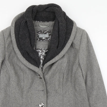 Womens UK Size 12 Per Una Grey Pea Coat