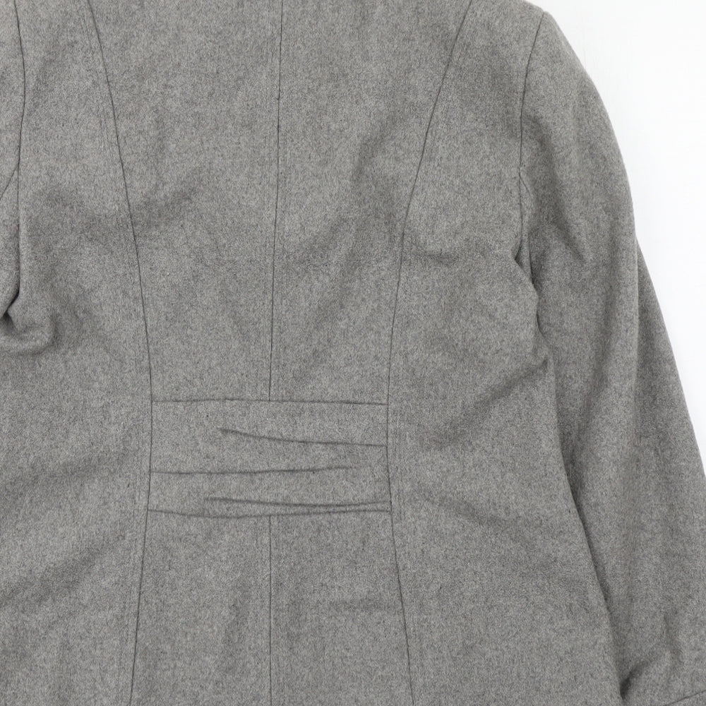 Womens UK Size 12 Per Una Grey Pea Coat