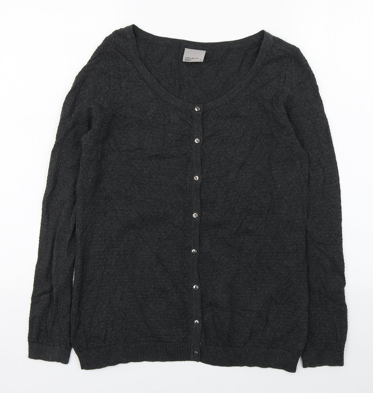 Womens UK Size M VERO MODA Grey Cardigan Jumper