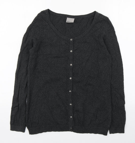 Womens UK Size M VERO MODA Grey Cardigan Jumper