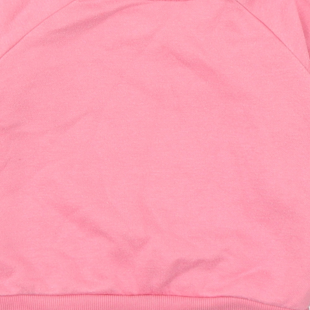 Primark Girls Pink  Cotton Pullover Jumper Size 9-12 Months   - I love my family