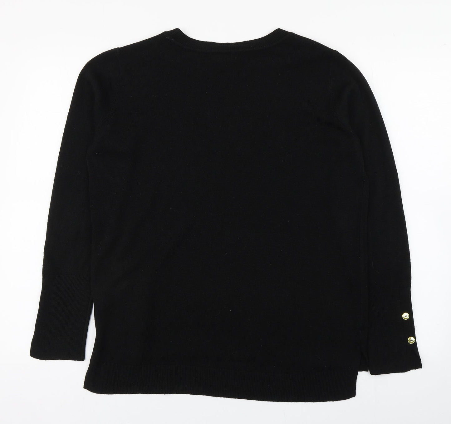 Primark Womens Black  Acrylic Basic T-Shirt Size 12 Round Neck