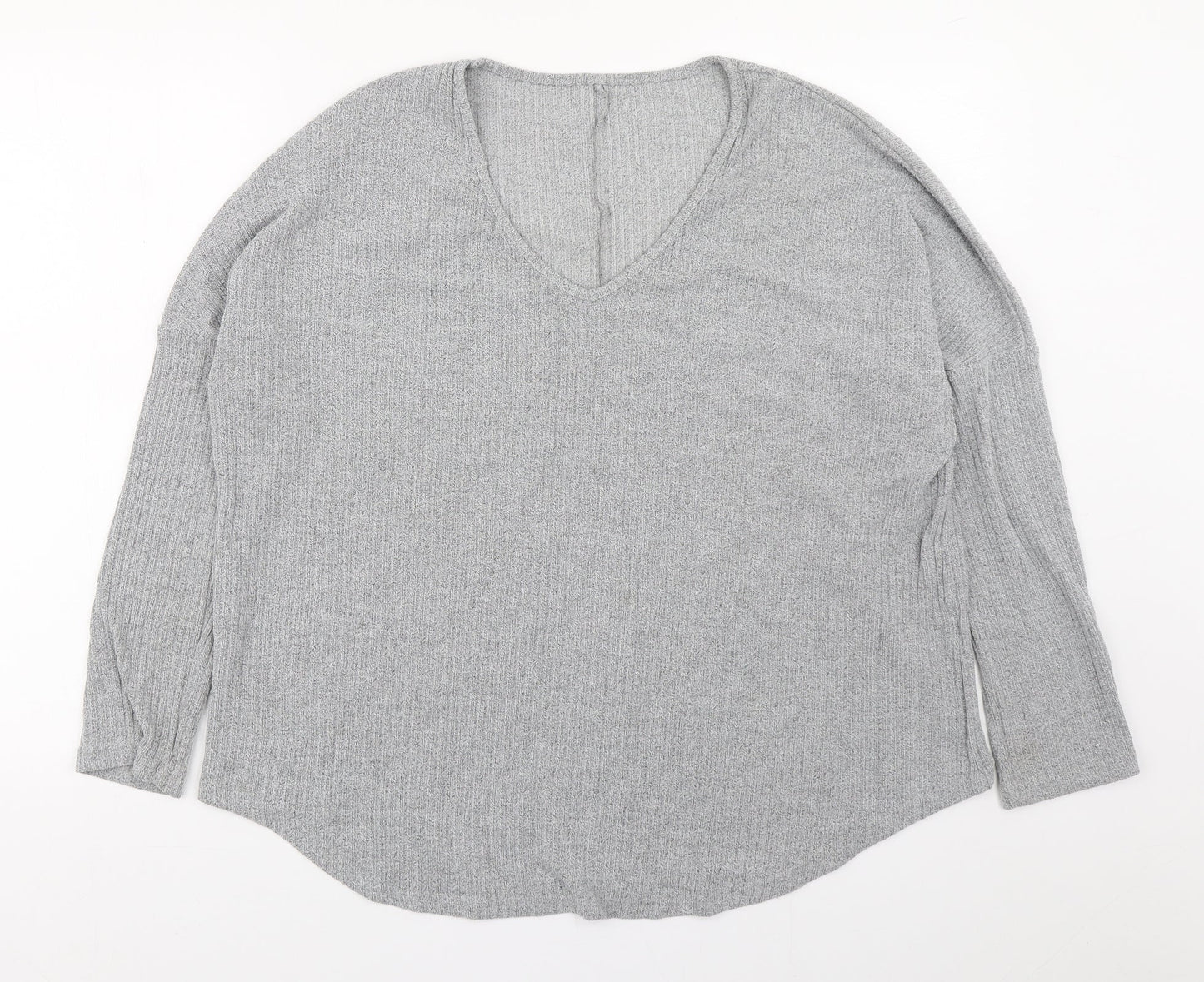 Womens UK Size L Preworn Grey Pullover Jumper