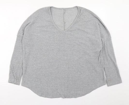 Womens UK Size L Preworn Grey Pullover Jumper