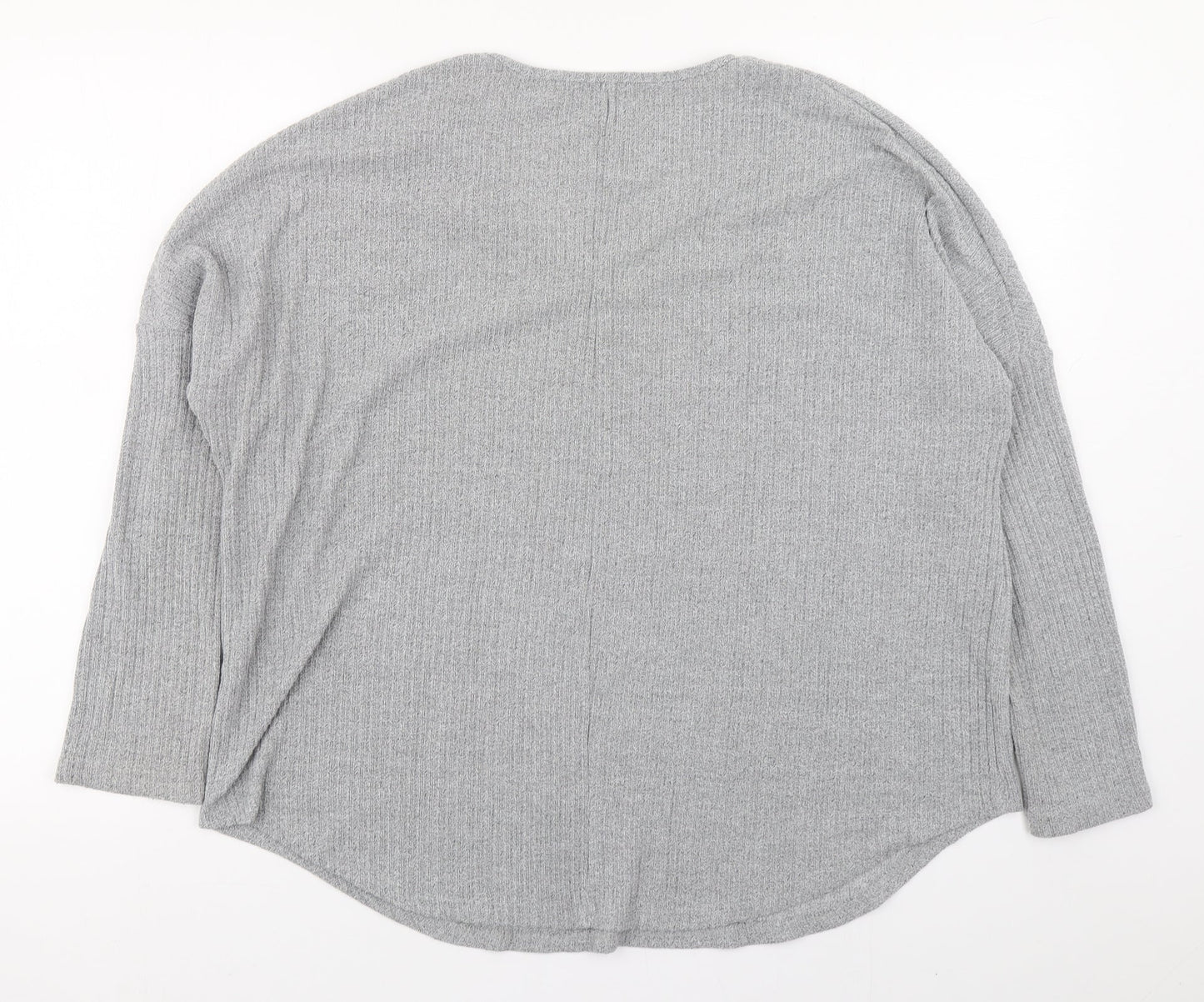 Womens UK Size L Preworn Grey Pullover Jumper
