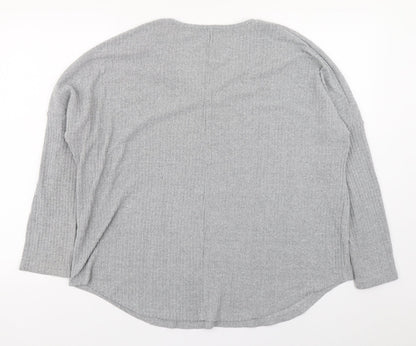 Womens UK Size L Preworn Grey Pullover Jumper