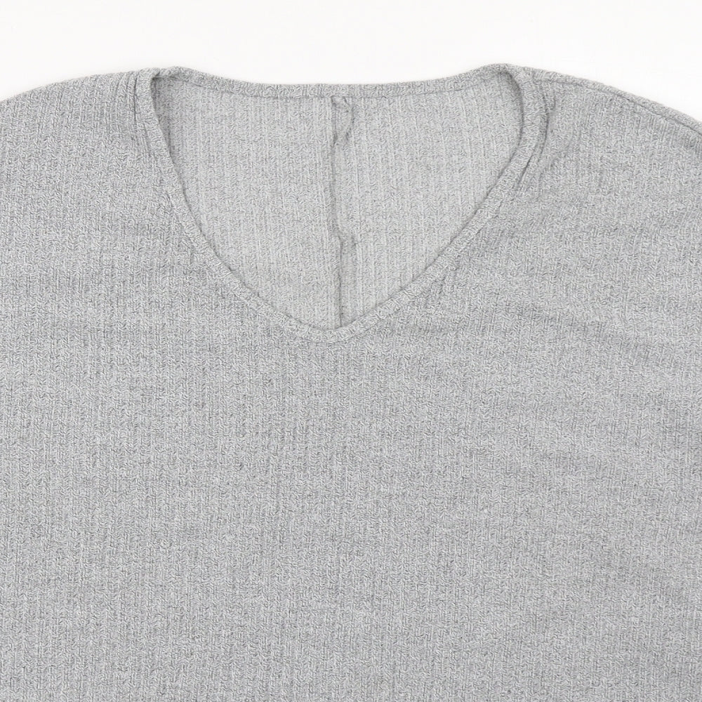 Womens UK Size L Preworn Grey Pullover Jumper