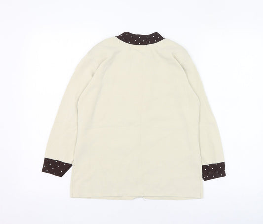 Roman Originals Womens Beige Round Neck  Viscose Pullover Jumper Size S