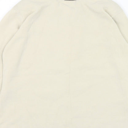 Roman Originals Womens Beige Round Neck  Viscose Pullover Jumper Size S