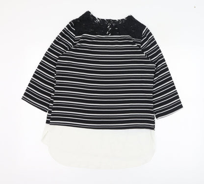 Womens UK Size 10 Atmosphere Black Basic Blouse