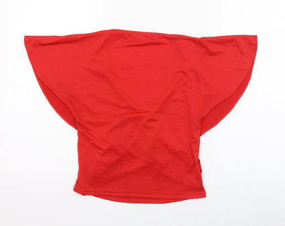 Womens UK Size 10 Miss Selfridge Red Basic Blouse