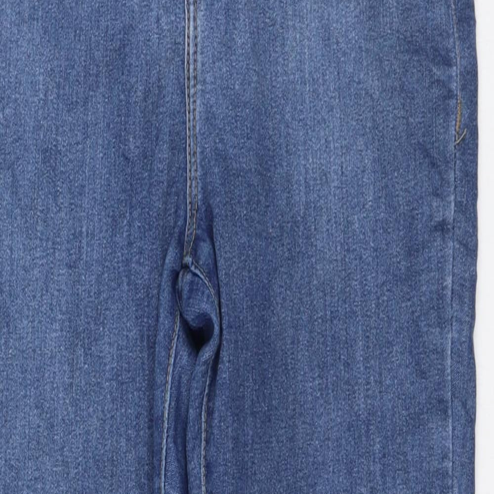 New London Womens Blue  Cotton Skinny Jeans Size 12 L28 in Regular Zip