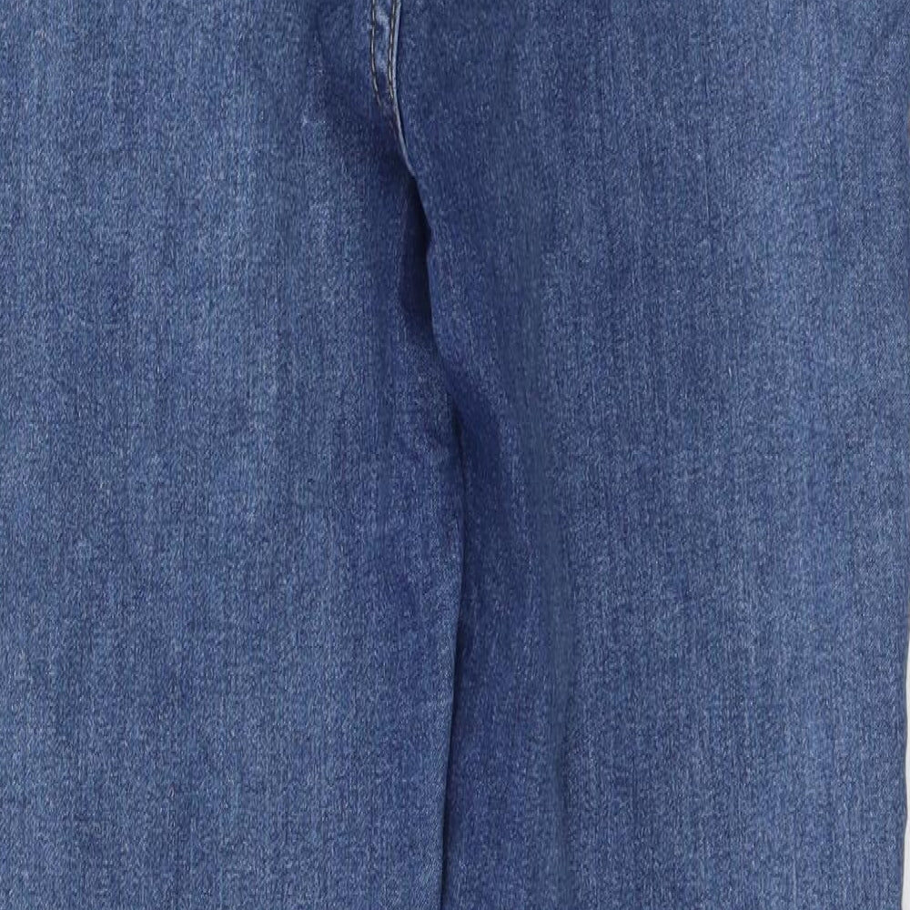 New London Womens Blue  Cotton Skinny Jeans Size 12 L28 in Regular Zip