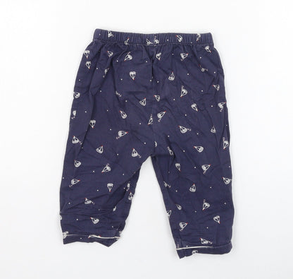 mamas & papas Boys Blue  Cotton Jogger Trousers Size 9-12 Months  Pullover - Boats