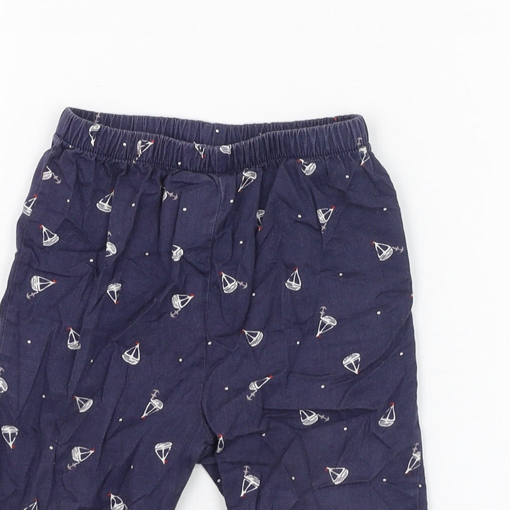 mamas & papas Boys Blue  Cotton Jogger Trousers Size 9-12 Months  Pullover - Boats